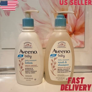 Aveeno Baby Daily Moisturizing Gentle Body Wash and Shampoo Low Allergy,12 fl oz - Picture 1 of 5