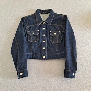 Chaqueta Vaquera Billy Blues Mujer Mediana Jean Crop Western Rockabilly Hecha en EE. UU. Y2K - Imagen 1 de 9