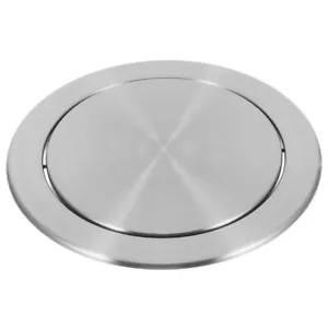 Recessed Countertop Cover Trash Bin Flap Lid Stainless Steel Garbage - Picture 1 of 12