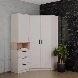 GUSTAVO 15 ECKGARDEROBE ECKSCHRANKE REGAL Möbelset DM - Bild 1 von 7