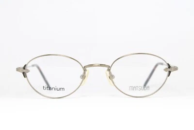 MATSUDA 10223 AGN TITANIO Original Vintage Marco de Gafas Ovalado Steampunk Raro Foto 1 de 4