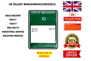 GROZ BECKERT DPX17 135X17 100/16 INDUSTRIAL WALKING FOOT SEWING MACHINE NEEDLES - Picture 1 of 4
