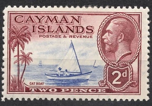 SG100 Sn: #89 1935 2 d CAYMAN ISLANDS Catboat, escenas locales MH LH - Imagen 1 de 2