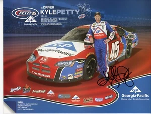 Kyle Petty AUTO Autograph Oversize Postcard #45 GP Georgia-Pacific - Picture 1 of 2