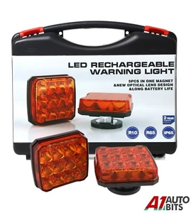 Wireless Led Warning Safety Strobe Recovery R65 Amber Lights Breakdown 12V 24V - Picture 1 of 8