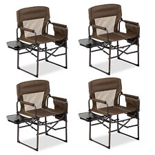 1-4 Pack Camping Directors Chair, Heavy Duty,Folding Portable With Cup Holder