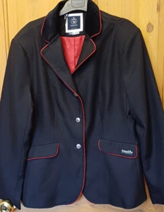 CHAQUETA DE EQUITACIÓN 40" POLIÉSTER NEGRO REQUISITO SHOW CABALLO PONY - Imagen 1 de 14