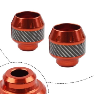 2x Motorcycle Front Fork Frame Sliders Crash Protection Engine Collision Orange - Picture 1 of 9