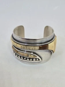 Versionen Sterling Silber Armreif Armband mit Intarsien Steinen - Bild 1 von 6