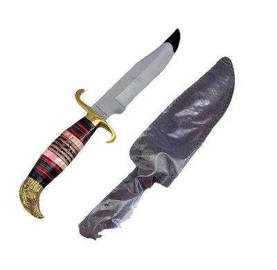 Collectible Knife Hunting Timber Rattler 12”  TR146  Leather Sheath New Pakistan - Image 1 of 3