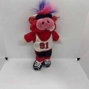 Vintage Chicago Bulls Dennis Rodman Benny the Bull Plüsch 9 Zoll NBA - Bild 1 von 5
