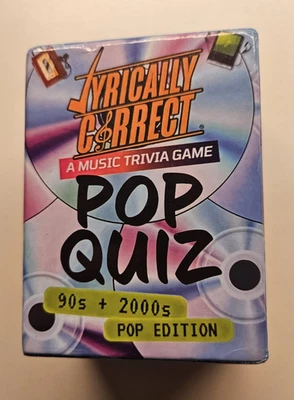 Juego de cartas Lyrically Correct Pop Quiz Music Trivia años 90 y 2000 edición POP Foto 1 de 4