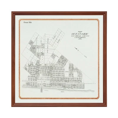 Old Map of Oceanside, CA 1912 - Vintage Oceanside California - Image 1 of 4