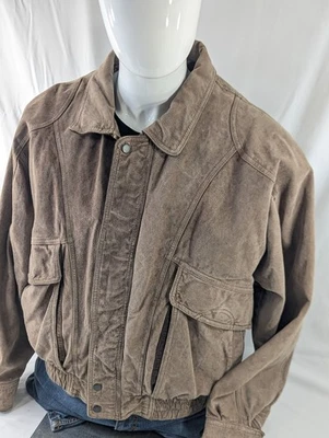 Levi's 夹克男式大号浅棕色 WesternWear 轰炸机衬里 9718 90 年代复古 — 第 1/4 张图片