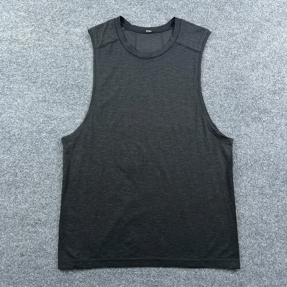Camisa Lululemon Para Hombres Gris Mediana Metal Vent Tech Camiseta sin Mangas Entrenamiento Atlético Gimnasio Foto 1 de 4