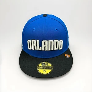 Cappello berretto aderente NUOVO ERA blu classico Orlando Magic NBA basket 59FIFTY 7 3/8 - Foto 1 di 8