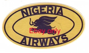 Nigeria Airlines (Fliegender Elefant) Gepäckaufkleber - Bild 1 von 1