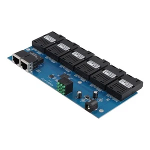 100M PCBA-Board Glasfaser-Medienkonverter 2 RJ45 auf 6 SC-Optikanschlüsse 36179 - Bild 1 von 7