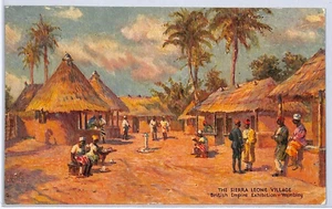 GB WEMBLEY 1925 Postcard *SIERRA LEONE VILLAGE* British Empire Exhibition WP275 - Picture 1 of 12