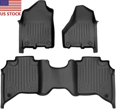3 件装定制脚垫衬里套装适用于 2019 2020 2021 Ram 2500/3500 Crew Cab — 第 1/4 张图片