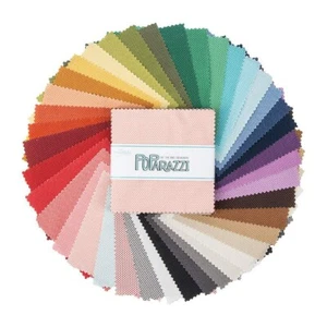 Charm Pack 5" Stacker 42pc Riley Blake "POParazzi" Polka Dots Tone On Tone - Picture 1 of 2