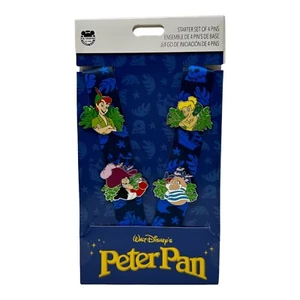 Juego de 5 pines de inicio de comercio de Disney Peter Pan cordón azul campana gancho mee - Imagen 1 de 11