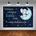 Boy Elephant Baby Shower Photo Backdrop Bluetwinkle Twinkle Little Star Party Ba