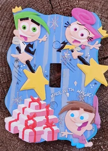 Acryl Fairly Odd Parents Lichtschalter Wandplatte Abdeckung Cosmo, Wanda, Timmy - Bild 1 von 4
