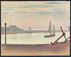 Georges Seurat - The Channel at Gravelines, Evening (1890) - 17" x 22" Art Print