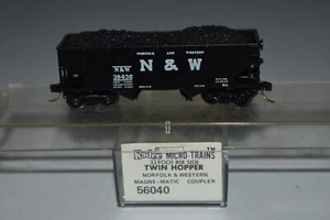 N Scale Kadee 56040 Norfolk & Western 33' Twin Bay Hopper 38432 C47192 - Picture 1 of 2
