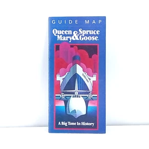 Vintage 1990 Queen Mary Spruce Goose Long Beach California Visitor Pamphlet - Picture 1 of 2