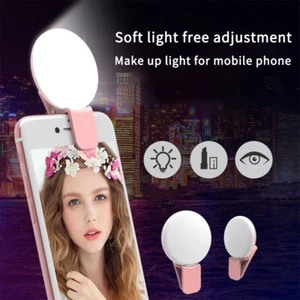 Rechargeable Mobile Phone Mini Selfie Fill Light 3 Modes Phone Fill Lamp - Photo 1 sur 12