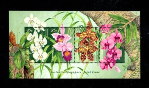 Australia 1684a MNH Sheet of 4 FLOWERS Joint Issue w Singapore Nice Price - Picture 1 of 1