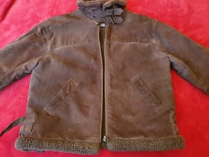 Lederjacke Nubuk Unisex Große S Braun - Bild 1 von 12
