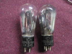 Matched Pair Cunningham CX-345 Balloon Globe Type 45 Tubes. Amplitrex 84% & 87% - Picture 1 of 21