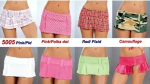 Lote Rojo Azul Rosa Escuela Niña Plisada Baile Ropa Mini Falda Corta Rave S M L - Imagen 1 de 23