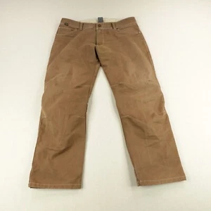 Kuhl Pants Mens 38x30 Brown Rydr Vintage Patina Dye Utility Twill Work Rugged - Picture 1 of 18
