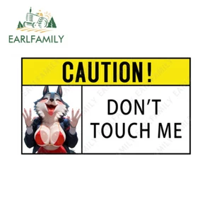 EARLFAMILY 5.1" Furry Warning Car Stickers Occlusion Scratch Laptop JDM Decals - Picture 1 of 4