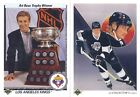 Wayne Gretzky 1990 91 Upper Deck Art Ross Trophy Winner And La Checklist 2 Cards