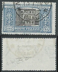 1923 REGNO USATO MANZONI 1 LIRA CERTIFICATO - AS - Imagen 1 de 2