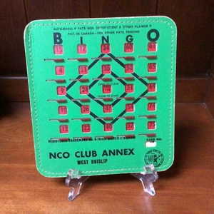 Tarjeta de Bingo Vintage NCO Club Anexo West Ruislip Reino Unido Deslizantes Trabajo Fino - Imagen 1 de 3