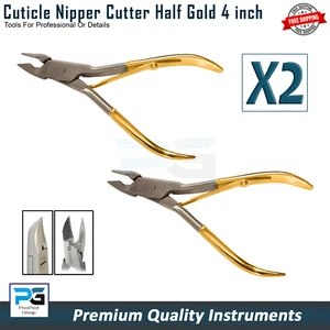 Pack OF 2 Cuticle Pusher Trimmer Nipper Clipper for Dead Skin Remover - Picture 1 of 9