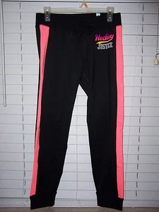 Justice Active weiche HOCKEY Leggings Mädchen Größe 20 neu mit Etikett schwarz/koralle - Bild 1 von 4