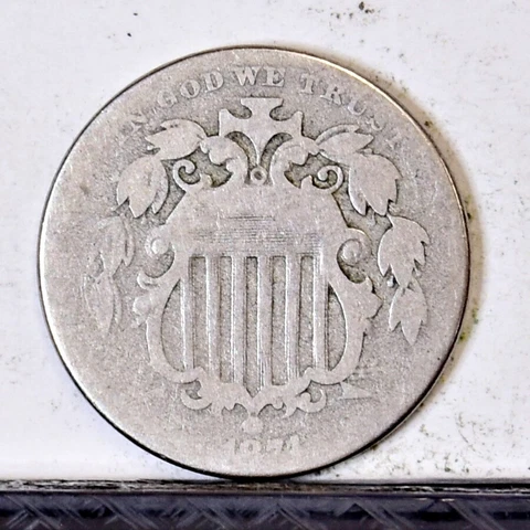 1874 Shield Nickel - AG (#42883) Cover