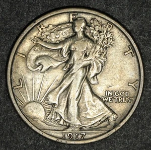 1917-P Walking Liberty Half Dollar XF+ - Picture 1 of 2