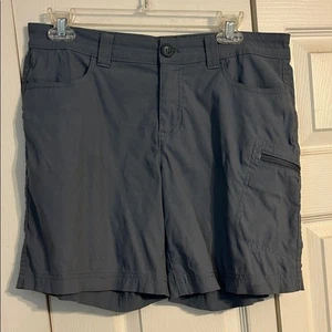 Eddie Bauer Women Gray Nylon Stretch Shorts Size [insert size] Hiking Outdoor 8 - Picture 1 of 5