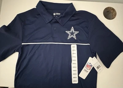 Camisa polo de golf Dallas Cowboys para hombre talla pequeña azul marino ropa del equipo de la NFL nueva con etiquetas Foto 1 de 4