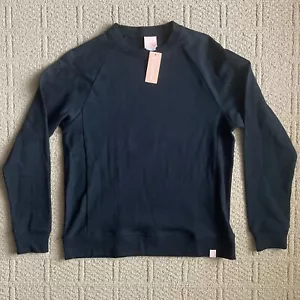 NWT Thirdlove Weekend Terry Black Crewneck Cotton Sweatshirt Top Size Small - Picture 1 of 3