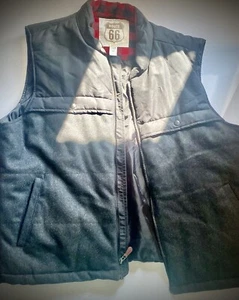 Chaleco Chaqueta Sin Mangas en Negro de Route 66 Ropa Original Talla Grande - Imagen 1 de 3