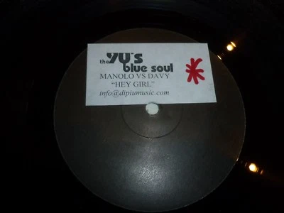 MANOLO Vs DAVY - Hey Girl - UK 2-track 12" Vinyl Single - White Label - Image 1 of 3